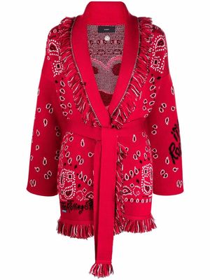 Alanui It's Only Rock'n'roll Icon cardigan - Red