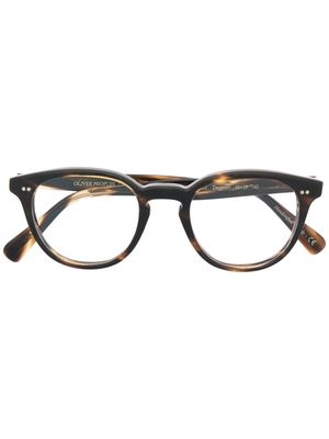 Oliver Peoples Desmon marbled glasses - Brown