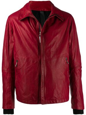 Isaac Sellam Experience zip front leather jacket - Red
