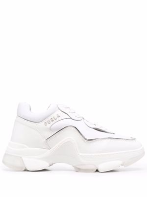 Furla chunky lace-up trainers - White