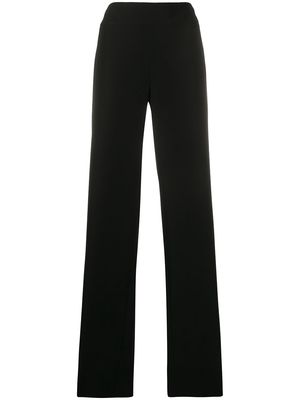 Emporio Armani high-waisted wide leg trousers - Black