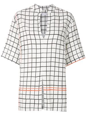 Osklen grid print shirt - White