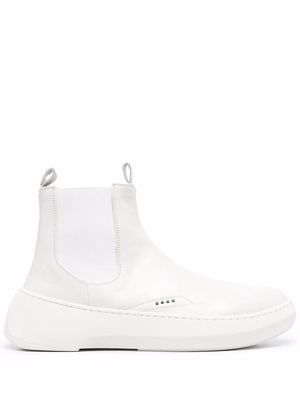 Hevo ankle leather boots - White