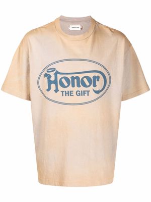 HONOR THE GIFT logo-print cotton T-shirt - Neutrals