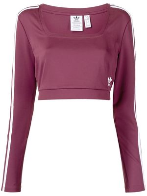adidas cropped square-neck sweatshirt - Red