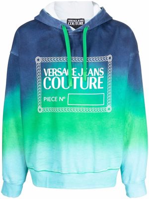 Versace Jeans Couture logo-print gradient hoodie - Blue