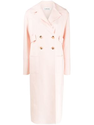 LANVIN long double-breasted coat - Pink