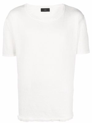 Alanui knitted linen T-shirt - White
