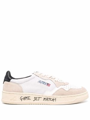 Autry panelled lace-up trainers - Neutrals