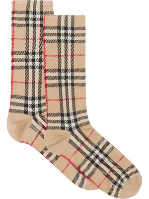 Burberry Vintage Check-pattern socks - Brown