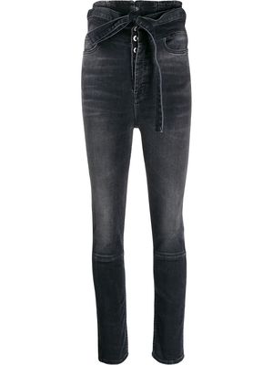 UNRAVEL PROJECT high-waist skinny jeans - Black