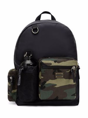 Dolce & Gabbana Kids camouflage print detail backpack - Black