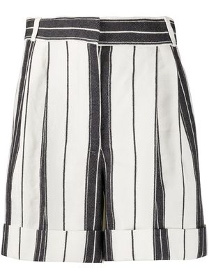 Alexander McQueen high-waist striped shorts - Black