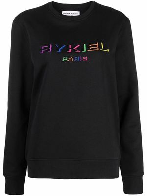 SONIA RYKIEL rainbow logo sweatshirt - Black