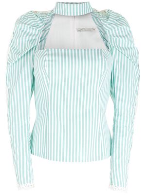 Martha Medeiros Malu striped blouse - Green