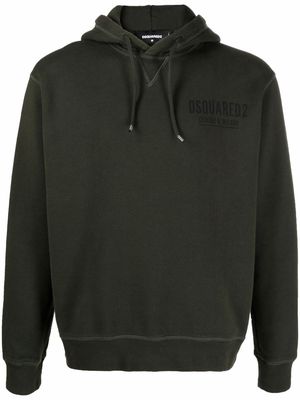 Dsquared2 logo-print cotton hoodie - Green