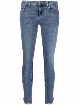 LIU JO cropped skinny-cut jeans - Blue