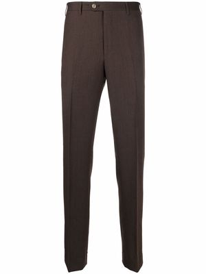 Corneliani virgin wool cropped trousers - Brown