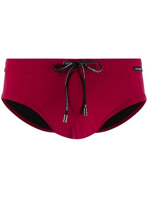 Dolce & Gabbana drawstring swim trunks - Red