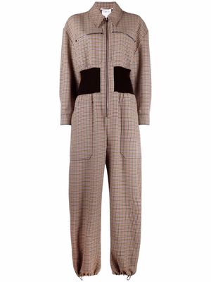 Stella McCartney houndstooth-print jumpsuit - Neutrals