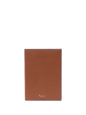 Pineider grained leather cardholder - Brown