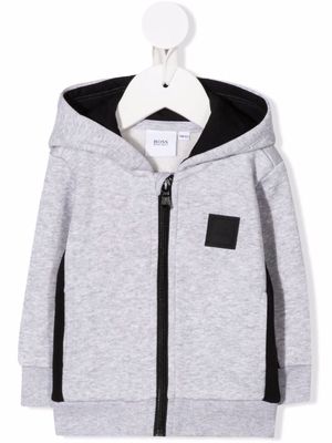BOSS Kidswear logo patch hoodie - Grey