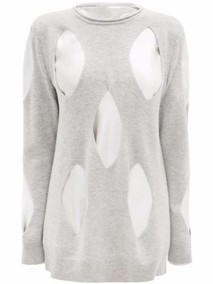 JW Anderson cut-out layered jumper - Grey