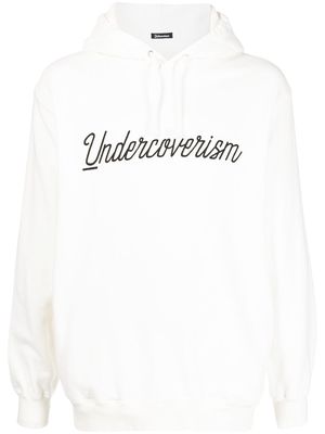 Undercoverism logo-print pullover hoodie - White