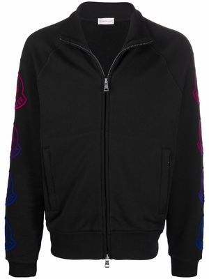 Moncler logo-print zip-up sweatshirt - Black