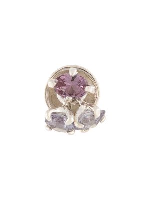 E.M. crystal stud earring - Purple