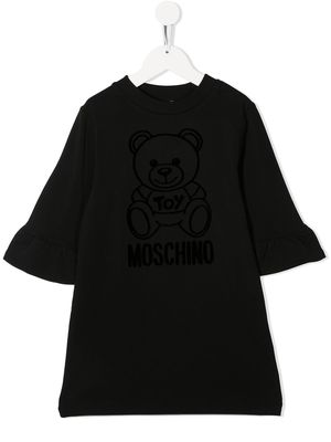 Moschino Kids teddy bear shift dress - Black