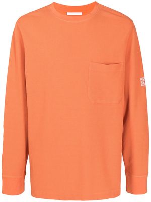Helmut Lang long-sleeved pocket T-shirt - Orange