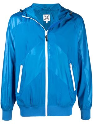 Kenzo panelled hooded jacket - Blue