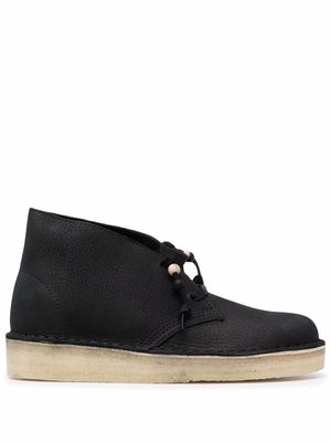 Clarks Originals Nubuck leather lace-up ankle boots - Black