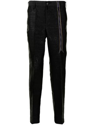 Doublet mid-rise jacquard tapered trousers - Black