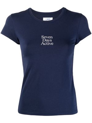 7 DAYS Active logo-print short-sleeved T-shirt - Blue