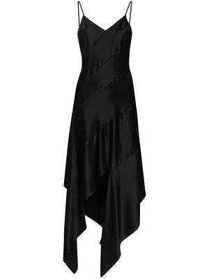 Materiel asymmetric slip dress - Black