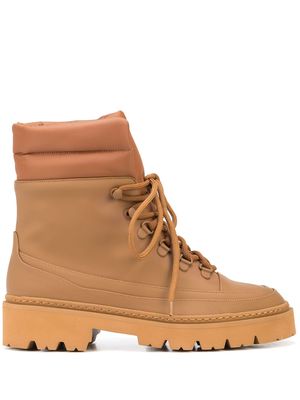 GIABORGHINI lace-up cargo ankle boots - Brown