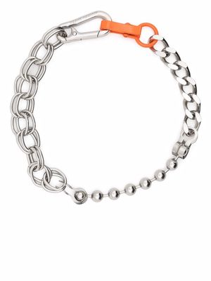 Heron Preston carabiner chain necklace - Silver