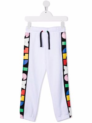 Stella McCartney Kids logo-stripe track pants - White