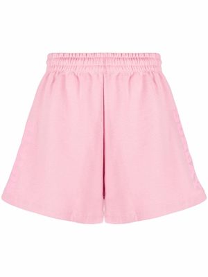 ROTATE organic cotton embroidered-logo shorts - Pink
