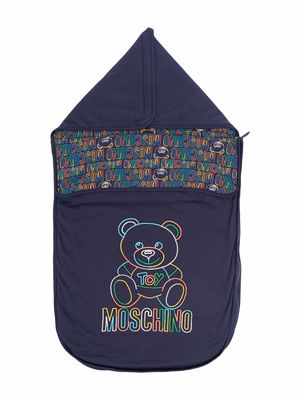 Moschino Kids Teddy Bear motif sleep bag - Blue