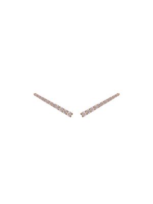 ALINKA 18kt rose gold VERA diamond cuff earrings - Metallic