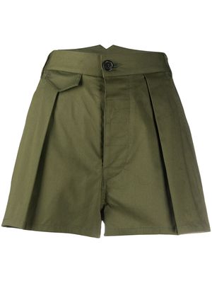 Dsquared2 high-rise pleated shorts - Green
