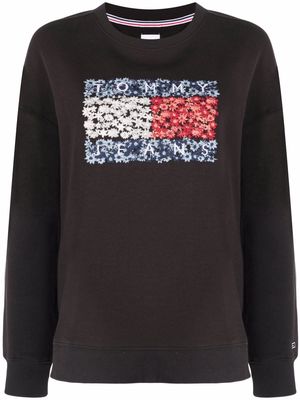 Tommy Jeans floral flag sweatshirt - Black