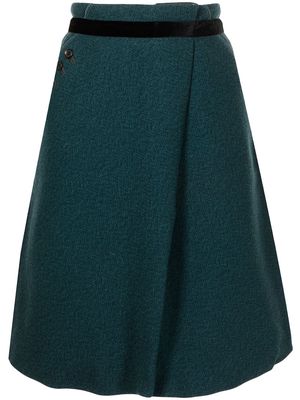 Louis Vuitton pre-owned high-waisted A-line skirt - Green