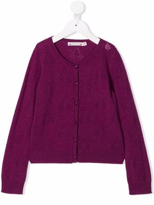Bonpoint button-up cashmere cardigan - Purple