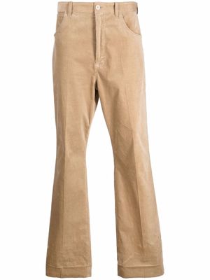 Acne Studios long flared trousers - Neutrals