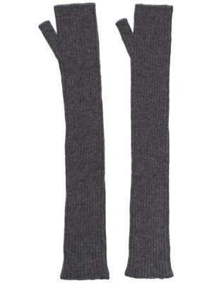 Barrie cashmere fingerless gloves - Grey
