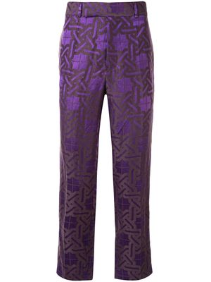 Haider Ackermann geometric-print trousers - Purple